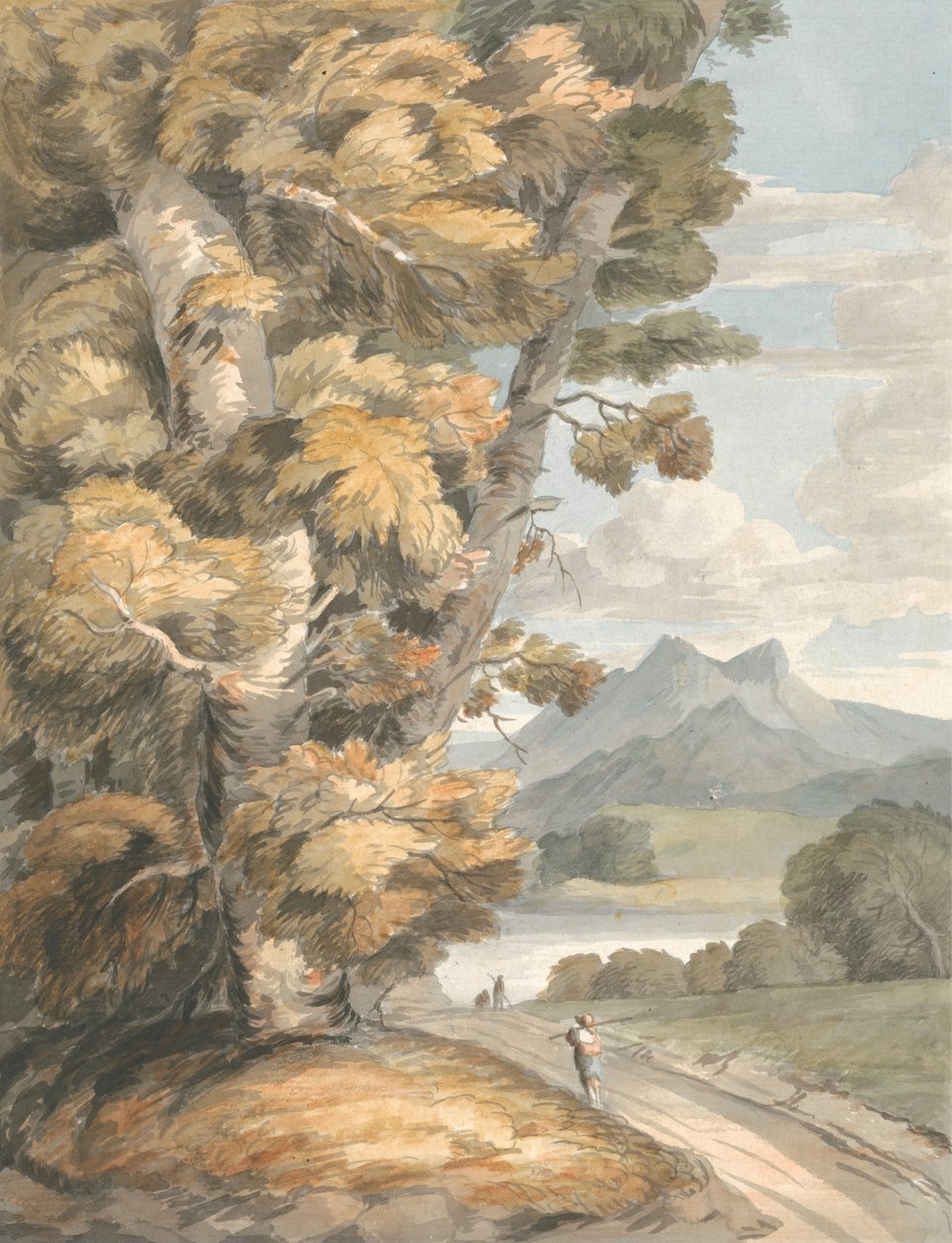 La route vers le lac | Francis Towne | Estampe d'art