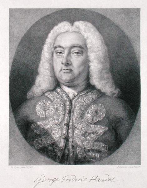 George Frederick Handel (1685-1759) gravé par Frederick Christian Lewis I (1779-1856) 1828 - Francis (after) Kyte