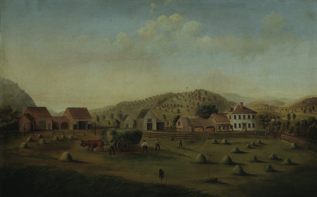 Ferme Leete, West Claremont, New Hampshire, vers 1822 - Francis Alexander