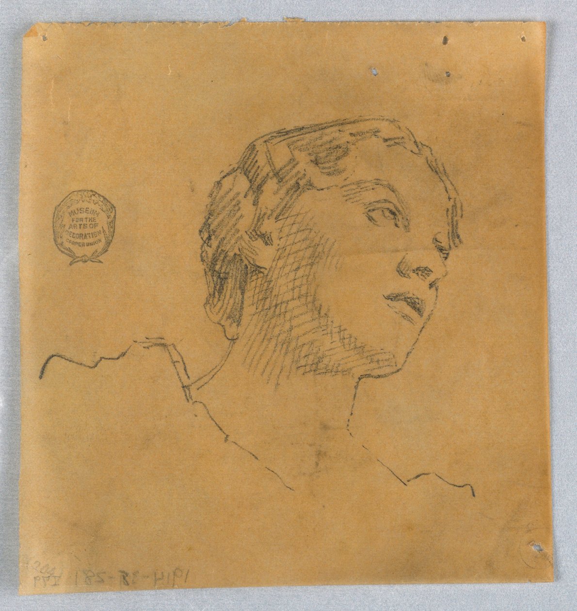 Esquisse de tête de femme - Francis Augustus Lathrop