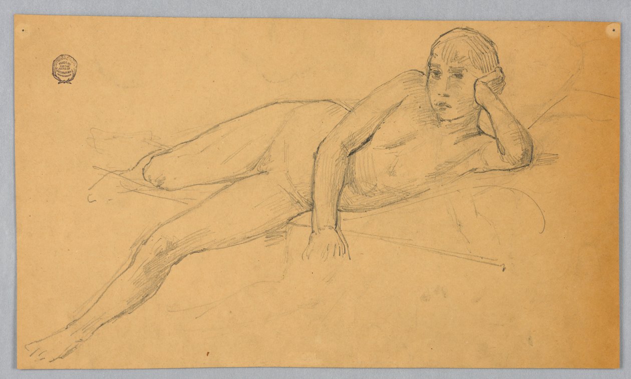 Étude de figure nue - Francis Augustus Lathrop