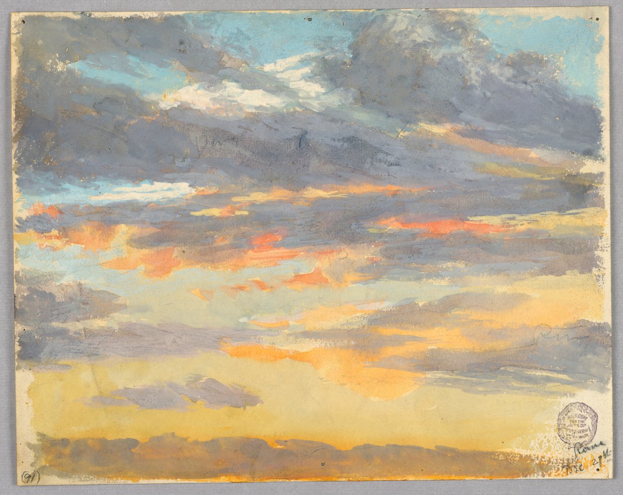 Étude de nuages, Rome, Italie - Francis Augustus Lathrop
