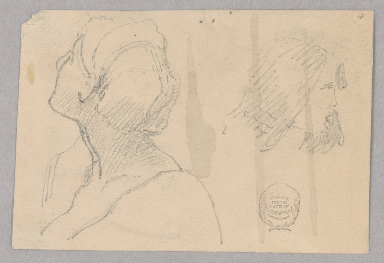 Deux esquisses de tête de femme - Francis Augustus Lathrop