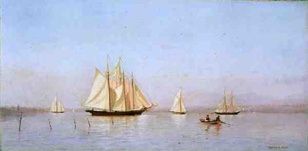Baie de Haverstraw sur le Hudson - Francis Augustus Silva