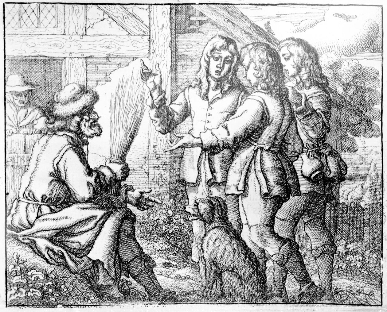 Le vieil homme et ses fils, illustration de 