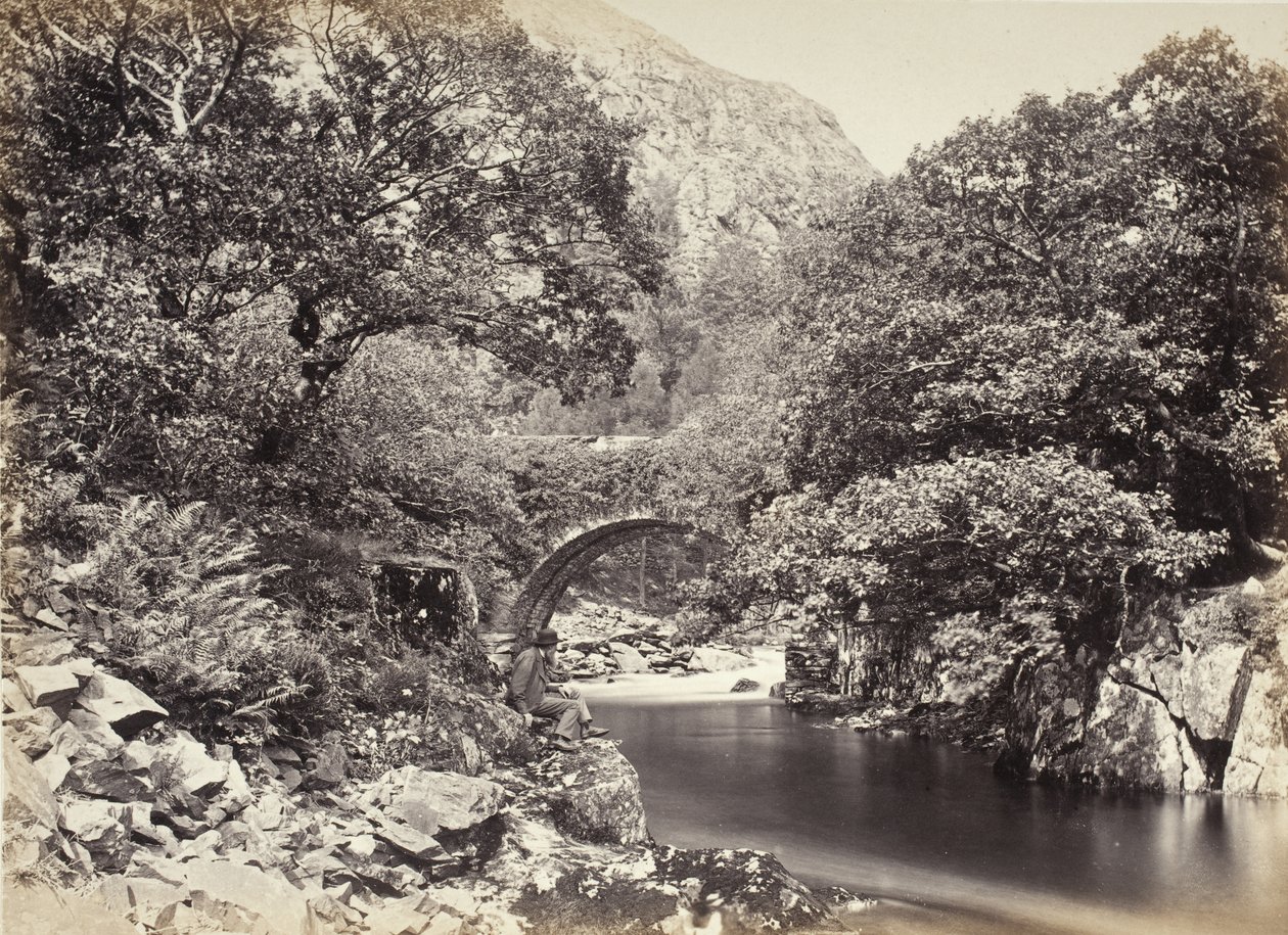 Beddgelert, Pont Aberglaslyn, vu depuis le dessous du pont, no 2. (517) - Francis Bedford