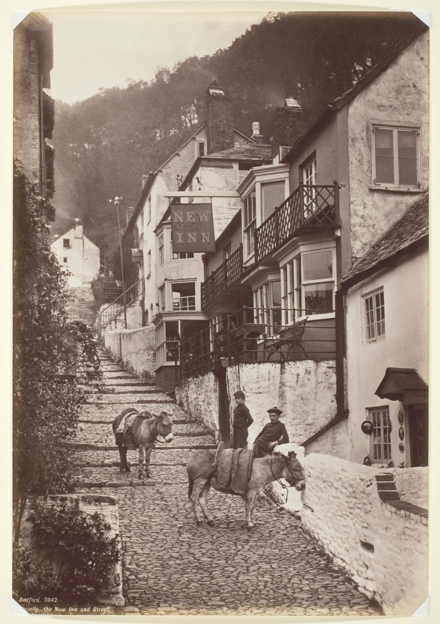 Clovelly, le New Inn et la rue - Francis Bedford