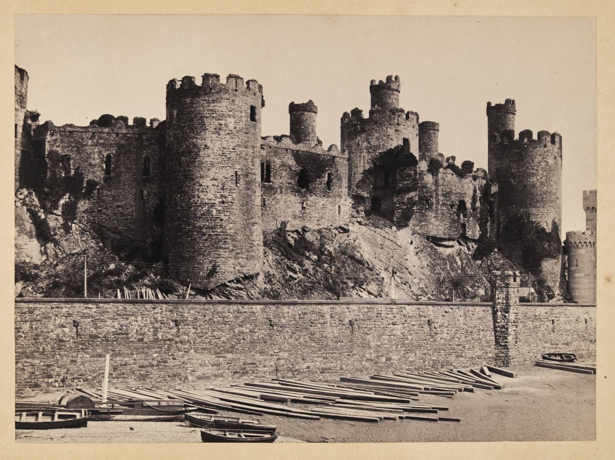 Le château de Conway vu du ruisseau - Francis Bedford