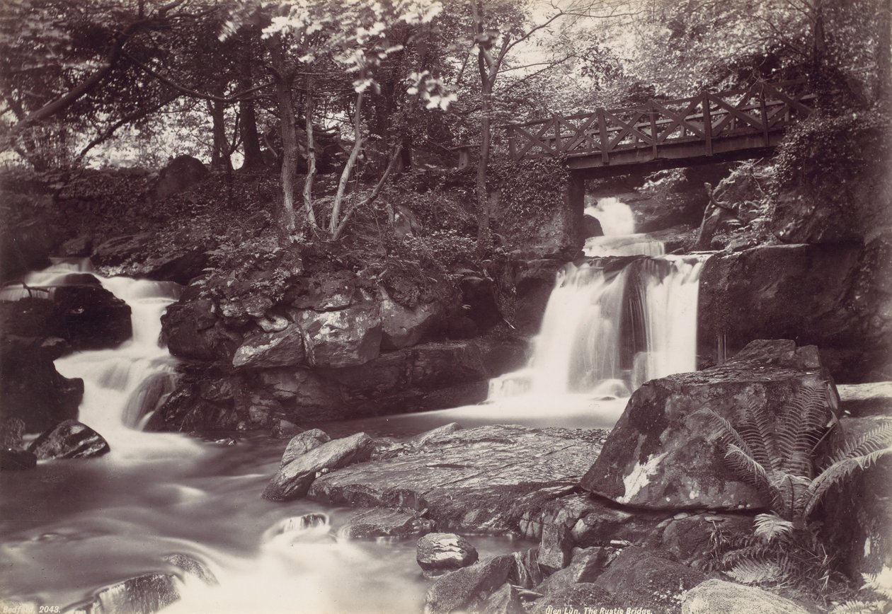 Glen Lun. Le Pont Rustique, années 1870 - Francis Bedford