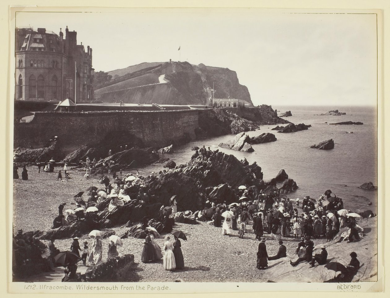 Ilfracombe, Wildersmouth depuis la Parade, 1860-94 - Francis Bedford