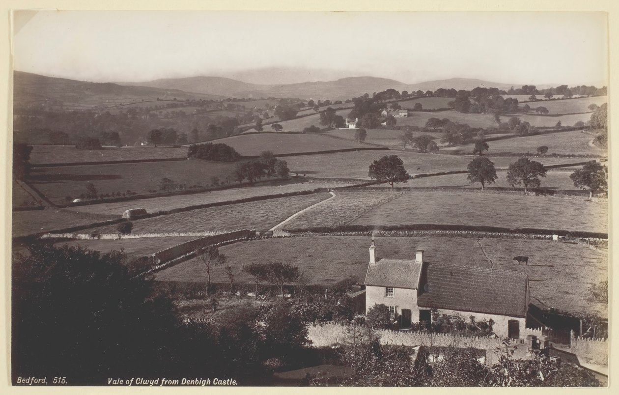 Vallée de Clwyd depuis le château de Denbigh - Francis Bedford