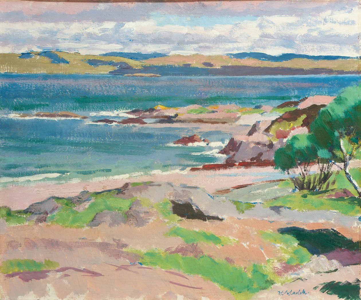 Ross de Mull depuis Traigh Mhor, Iona - Francis Campbell Boileau Cadell