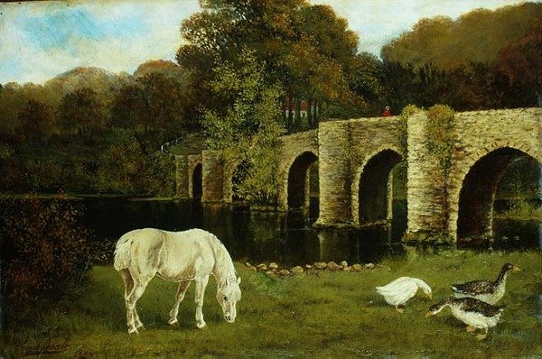 Un pont sur la rivière Stour - Francis Cecil Boult