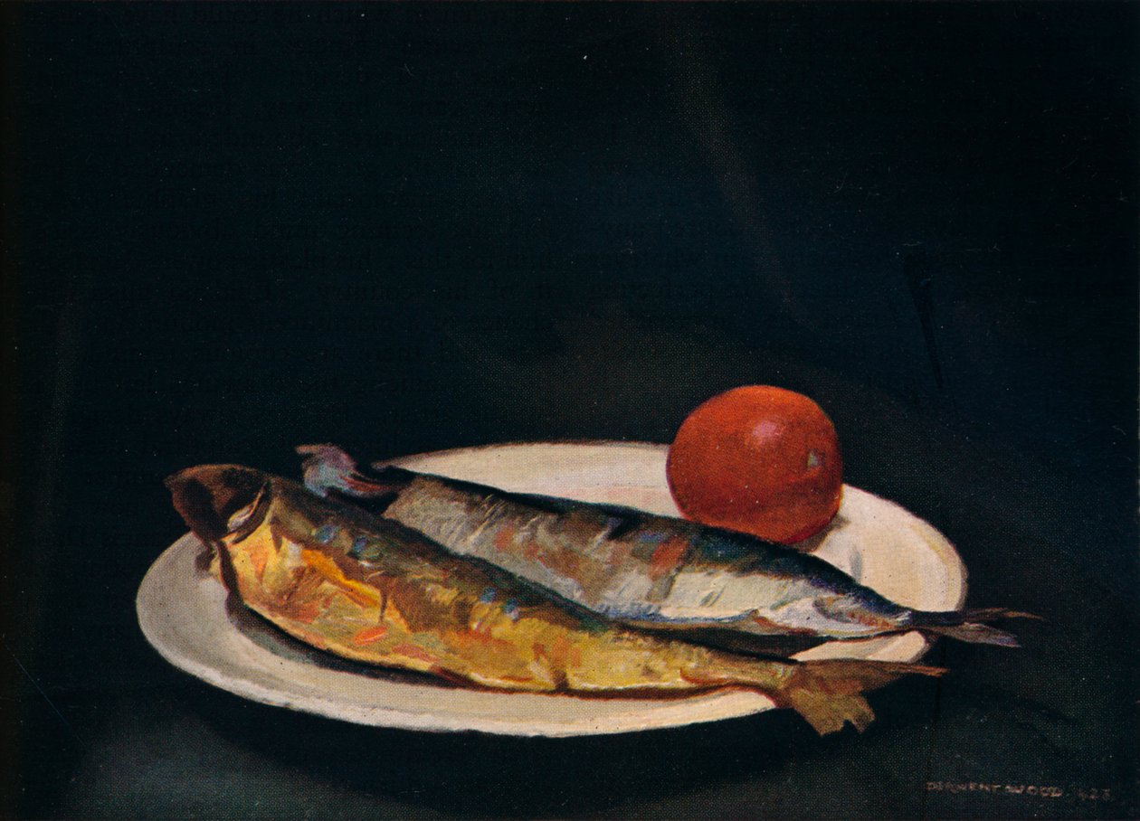 Harengs sur une assiette, vers 1910 - Francis Derwent Wood