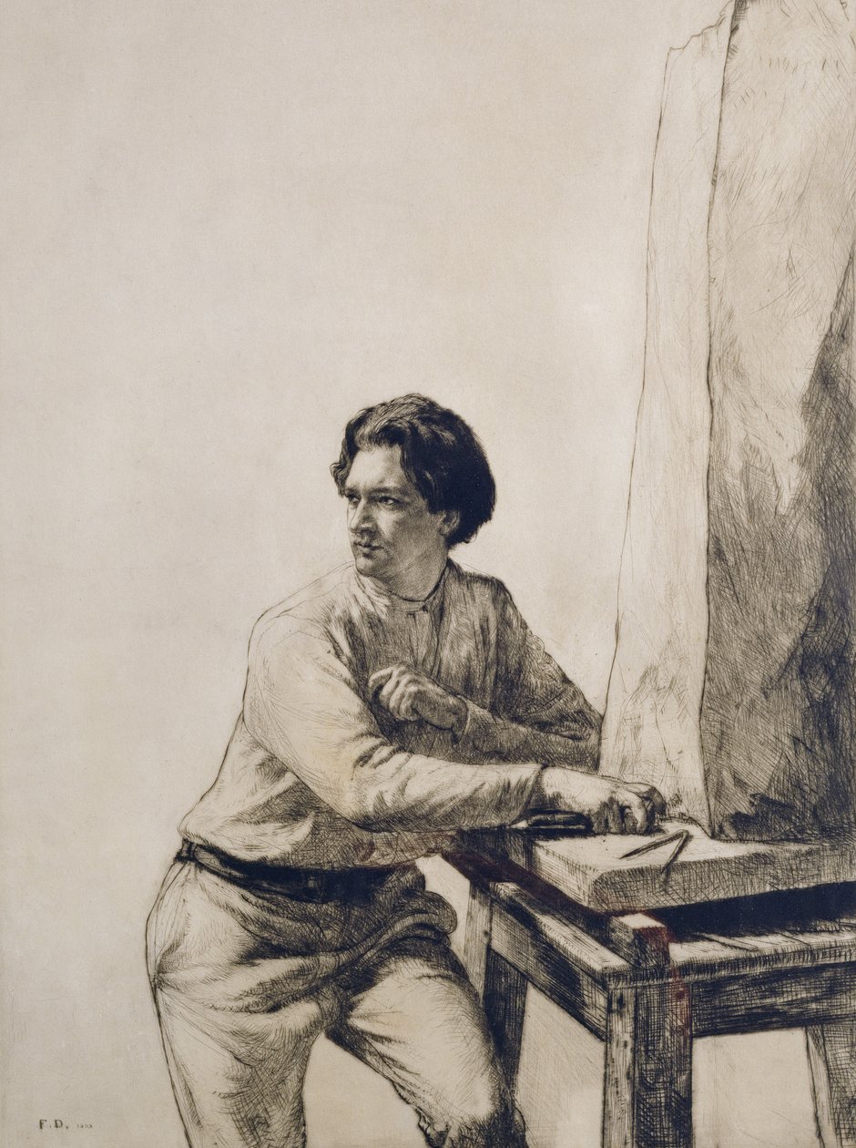 Portrait de Jacob Epstein (1880-1959) 1909 - Francis Dodd