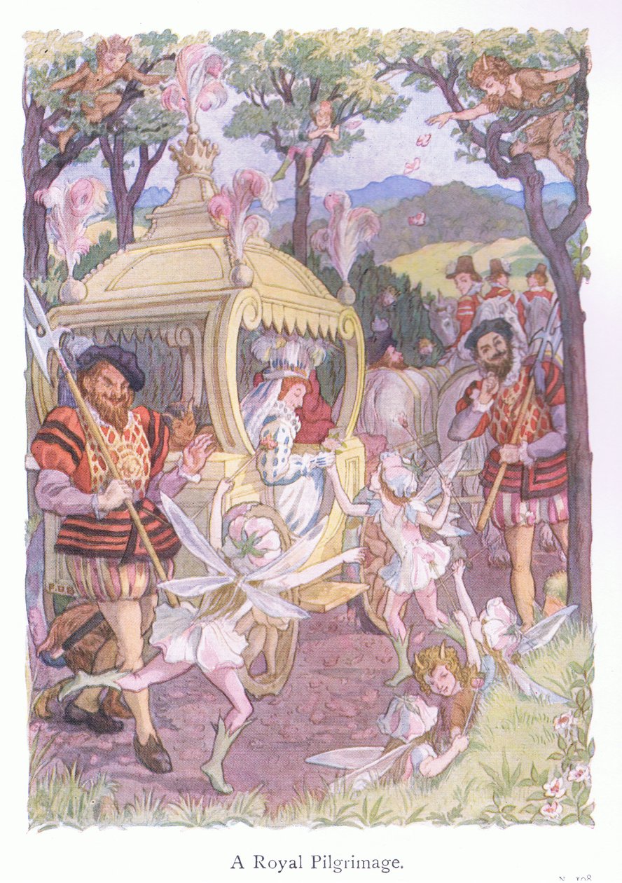 Un pèlerinage royal (lithographie couleur) - Francis Donkin Bedford