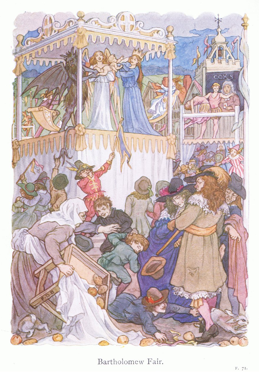 Bartholomew Fair (lithographie couleur) - Francis Donkin Bedford