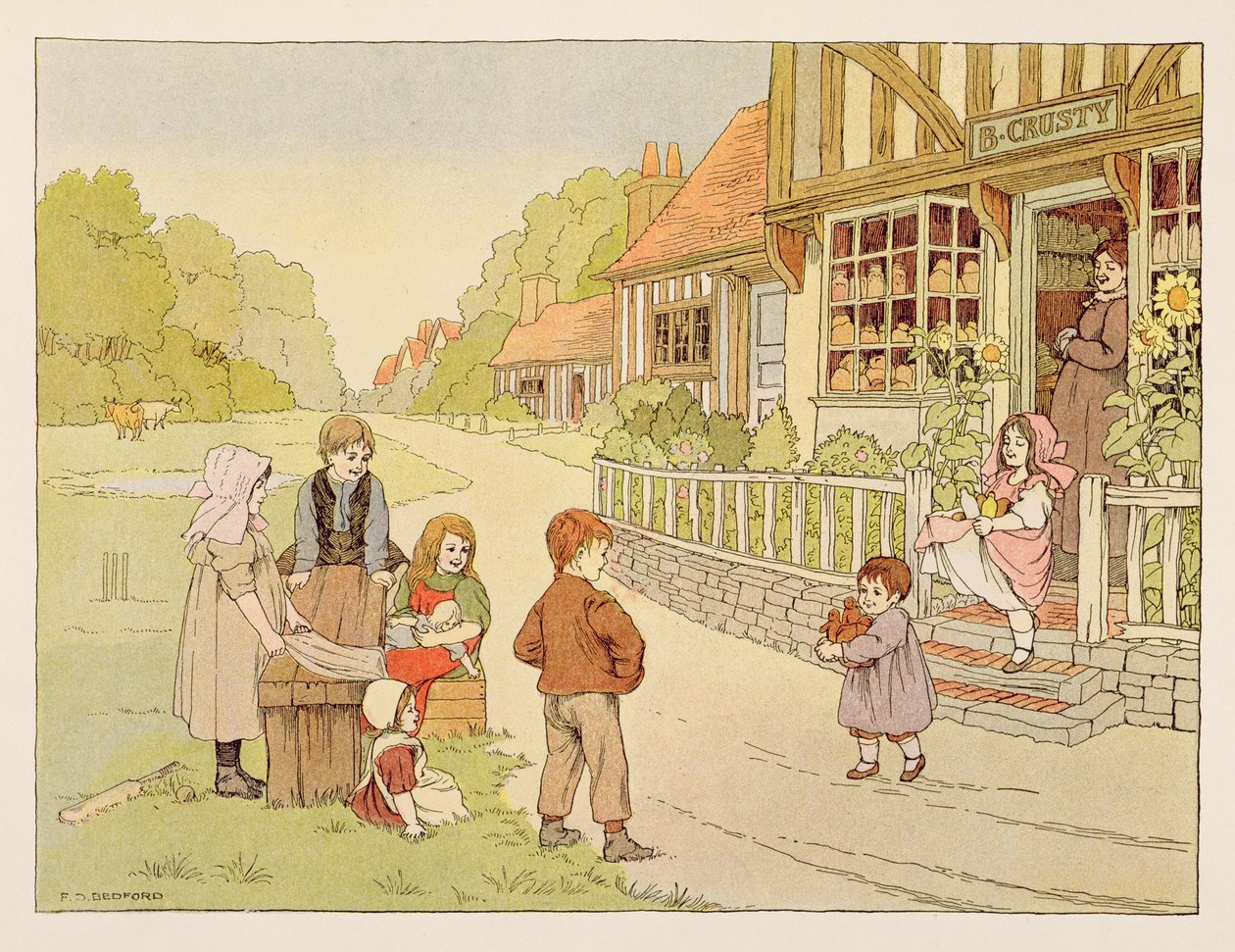 La boutique du boulanger, tirée de "The Book of Shops" (Le livre des boutiques) - Francis Donkin Bedford