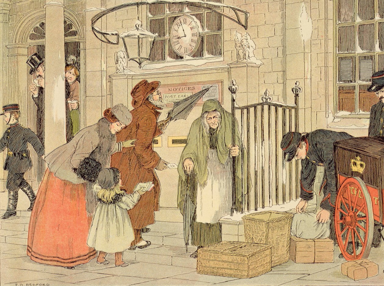 Le bureau de poste, extrait de "The Book of Shops" (Le livre des magasins) - Francis Donkin Bedford