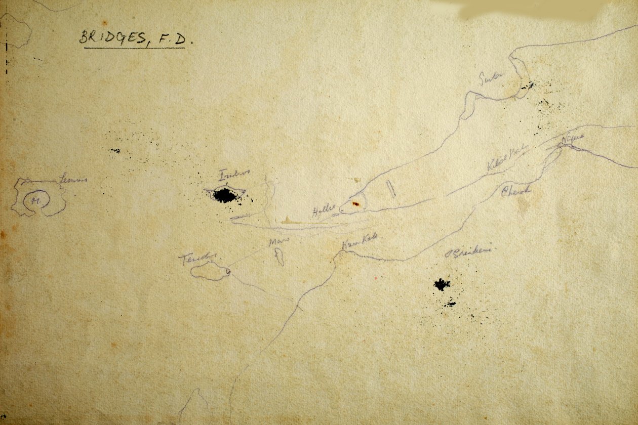 Carte (plume et encre sur papier) - Francis Doveton Bridges