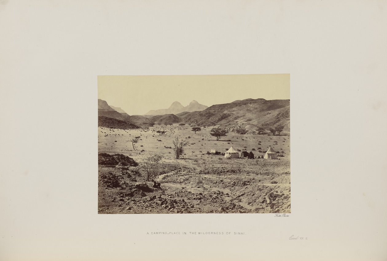 Un camping dans le désert du Sinaï - Francis Frith