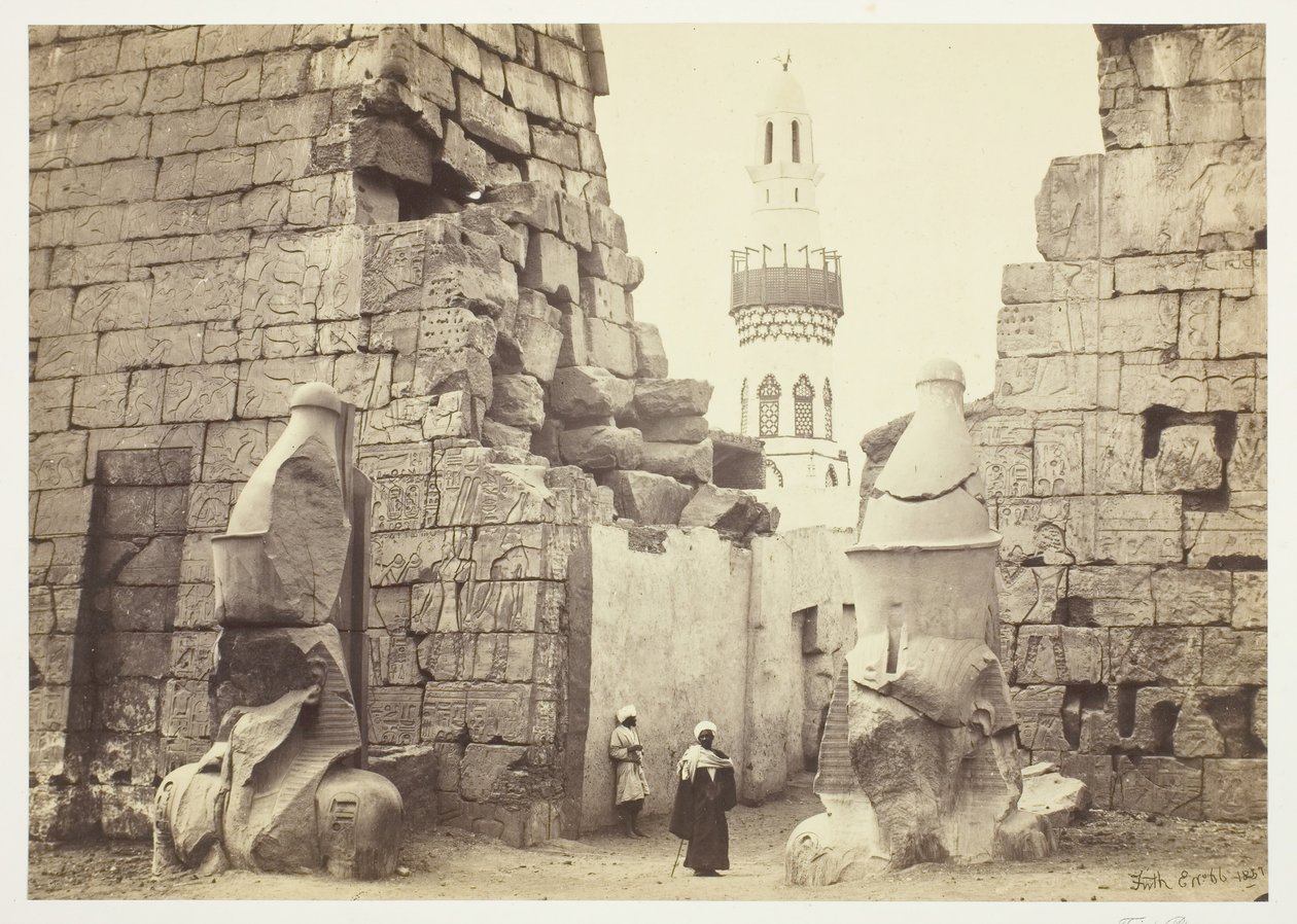 Entrée du Grand Temple, Louxor, 1857 - Francis Frith