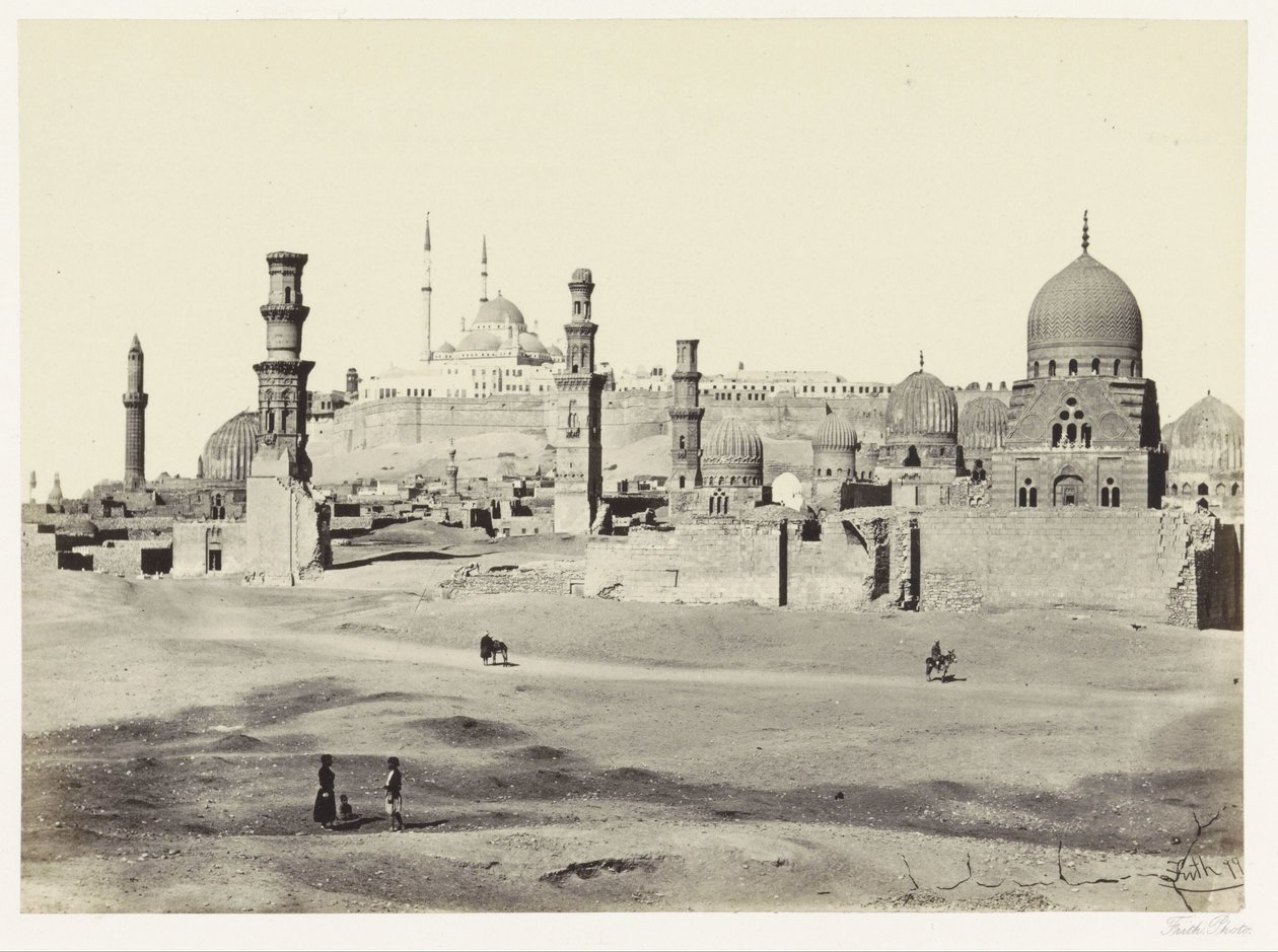 Vue sur la partie sud de la nécropole au Caire - Francis Frith