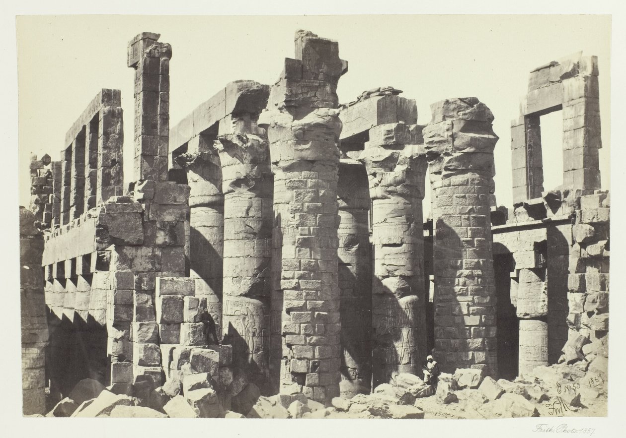 Salle des colonnes, Karnac - Francis Frith