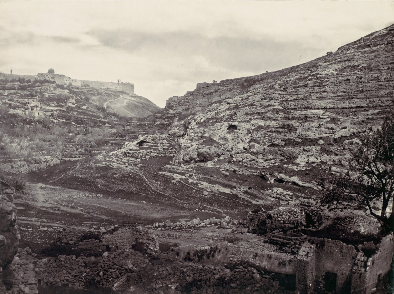 Mont Moriah, Jérusalem, depuis le puits d