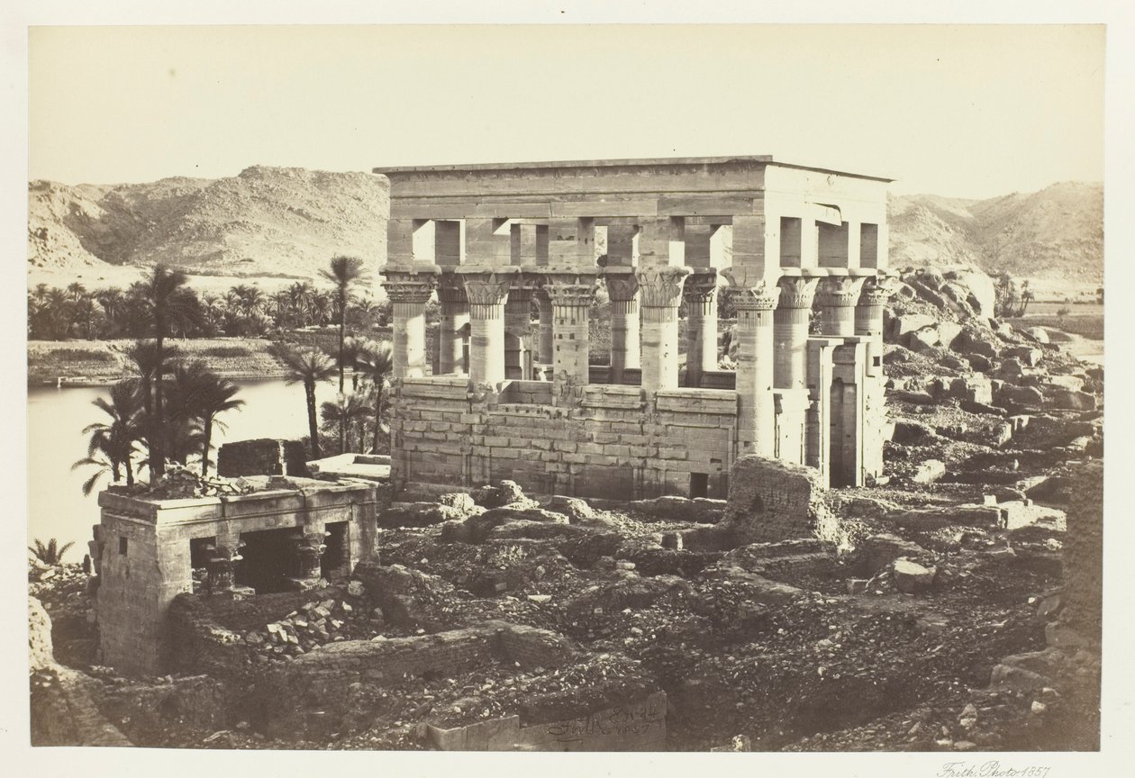 Lit du pharaon, Philae, du Grand Temple - Francis Frith