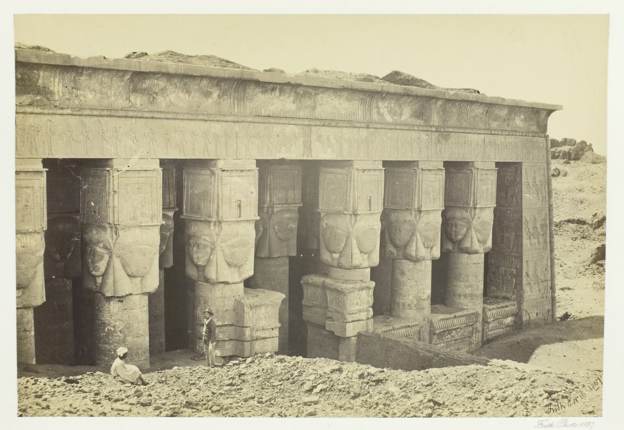 Portique du temple de Dendera - Francis Frith