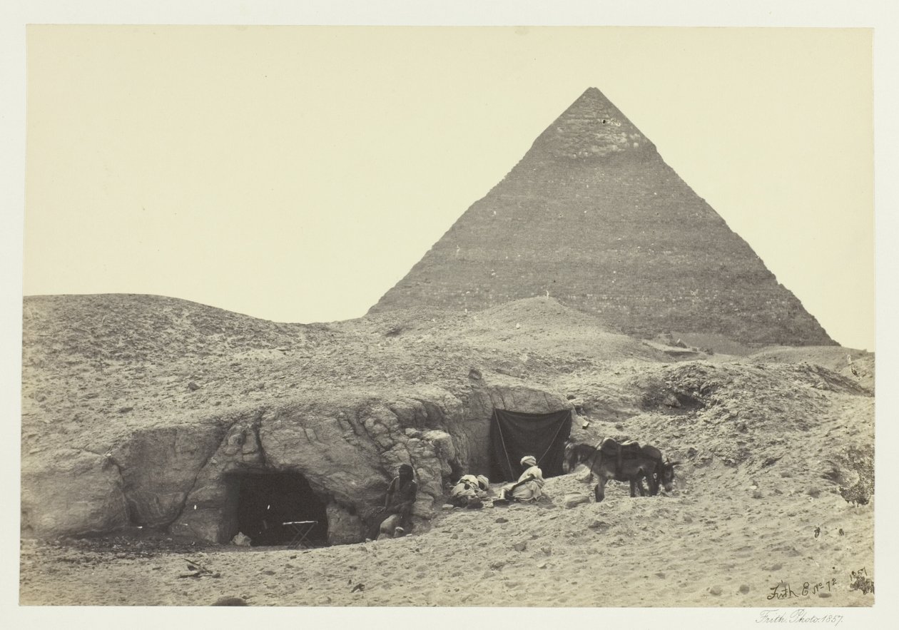 Tombes rocheuses et pyramide de Belzoni, Gizeh - Francis Frith