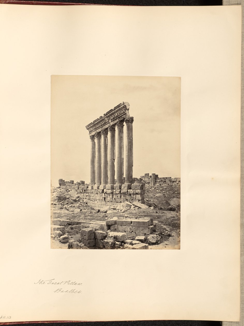 Les grands piliers, Baalbek - Francis Frith