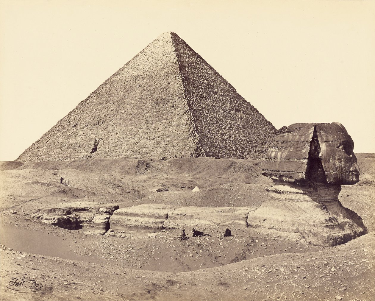 La Grande Pyramide et le Sphinx - Francis Frith