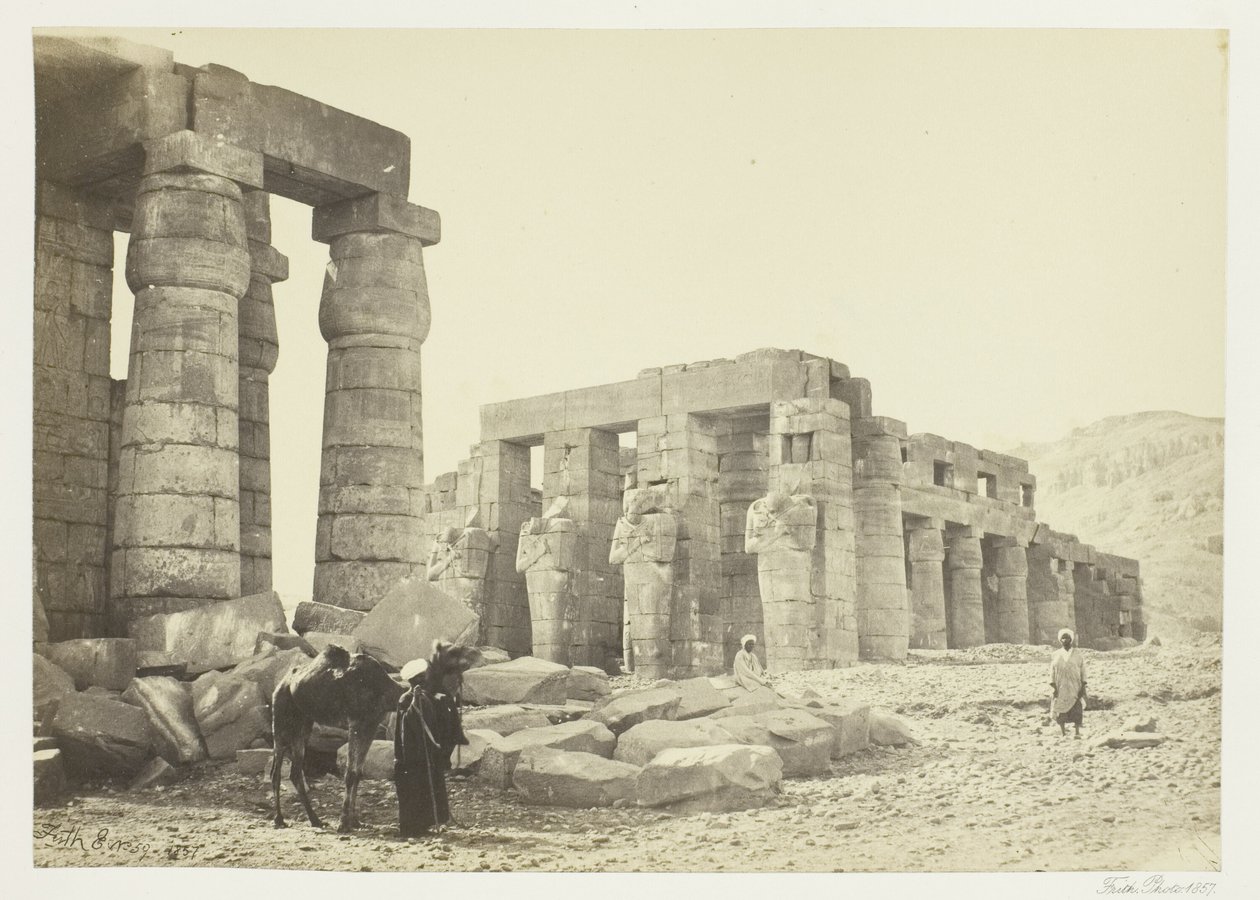 Le Memnonium, Thèbes, depuis la plaine - Francis Frith