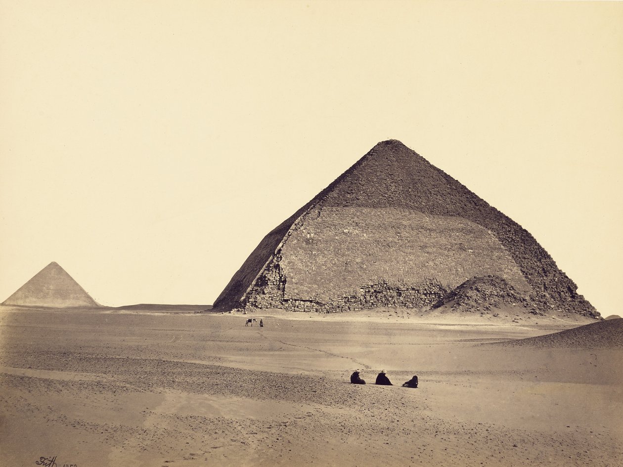 Les pyramides de Dahchour vues du sud-ouest - Francis Frith