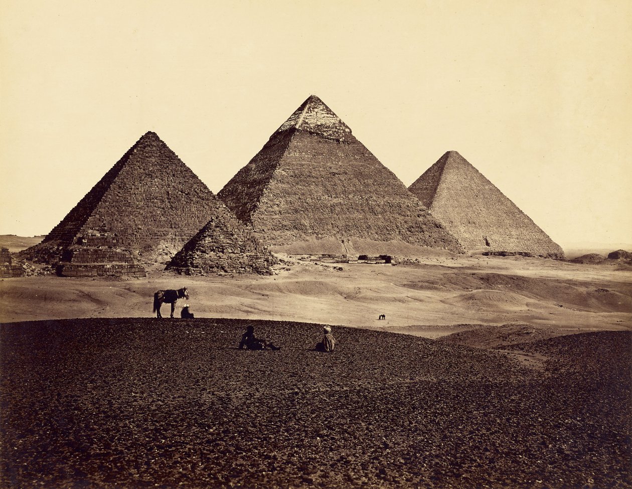 Les pyramides de Gizeh vues du sud-ouest - Francis Frith