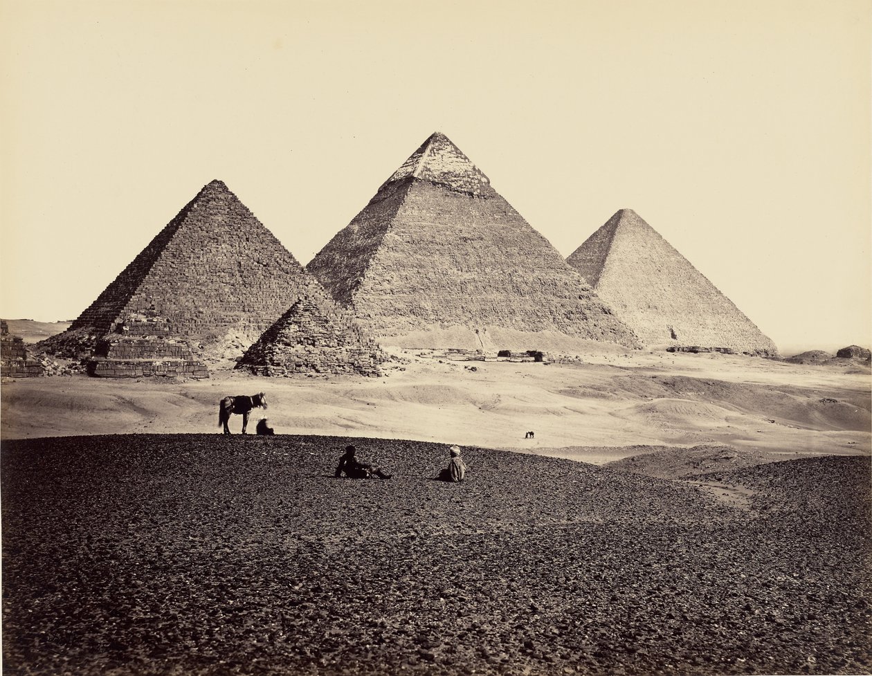 Les pyramides de Gizeh vues du sud-ouest - Francis Frith