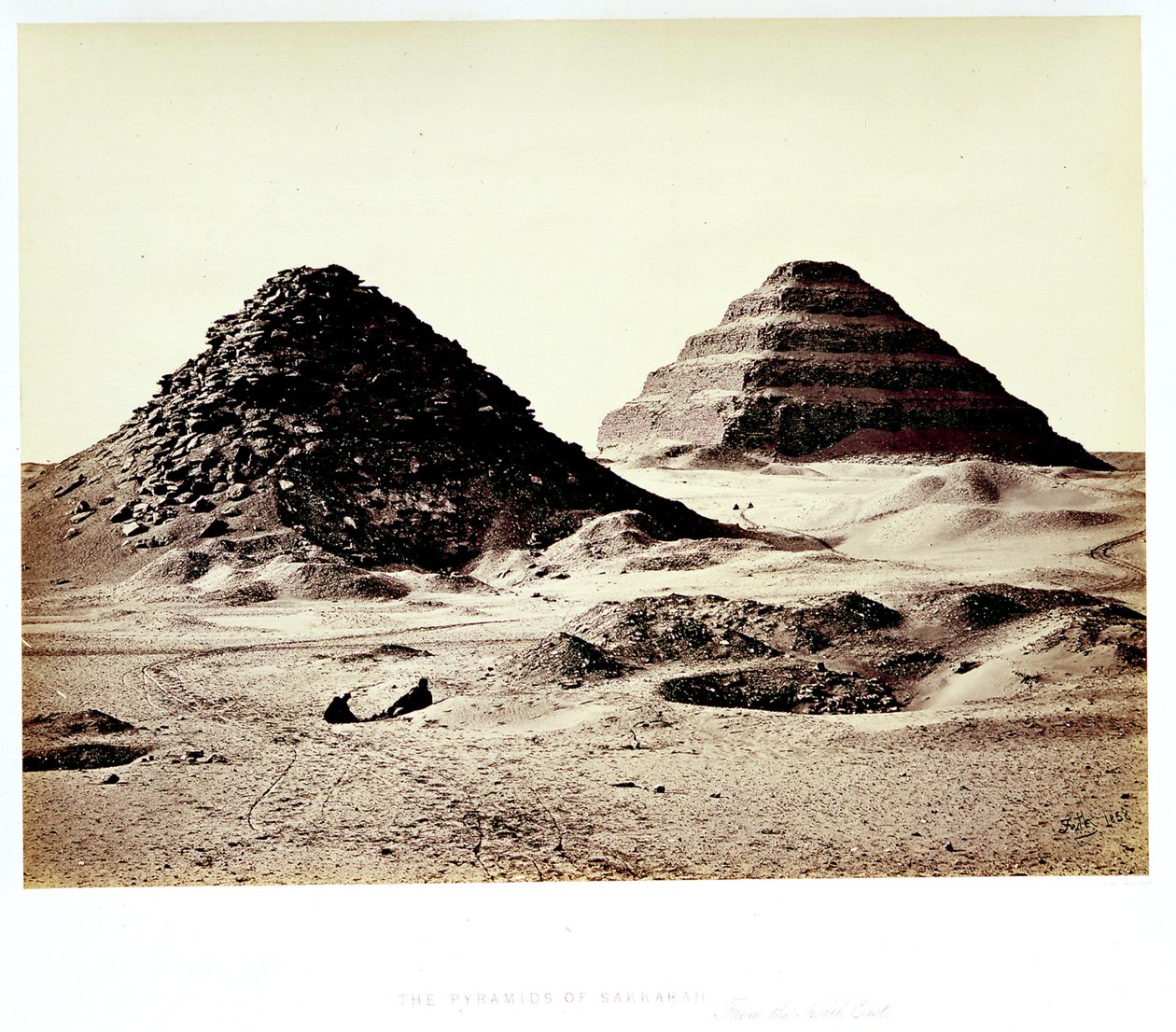Les pyramides de Saqqarah, vues du nord-est - Francis Frith