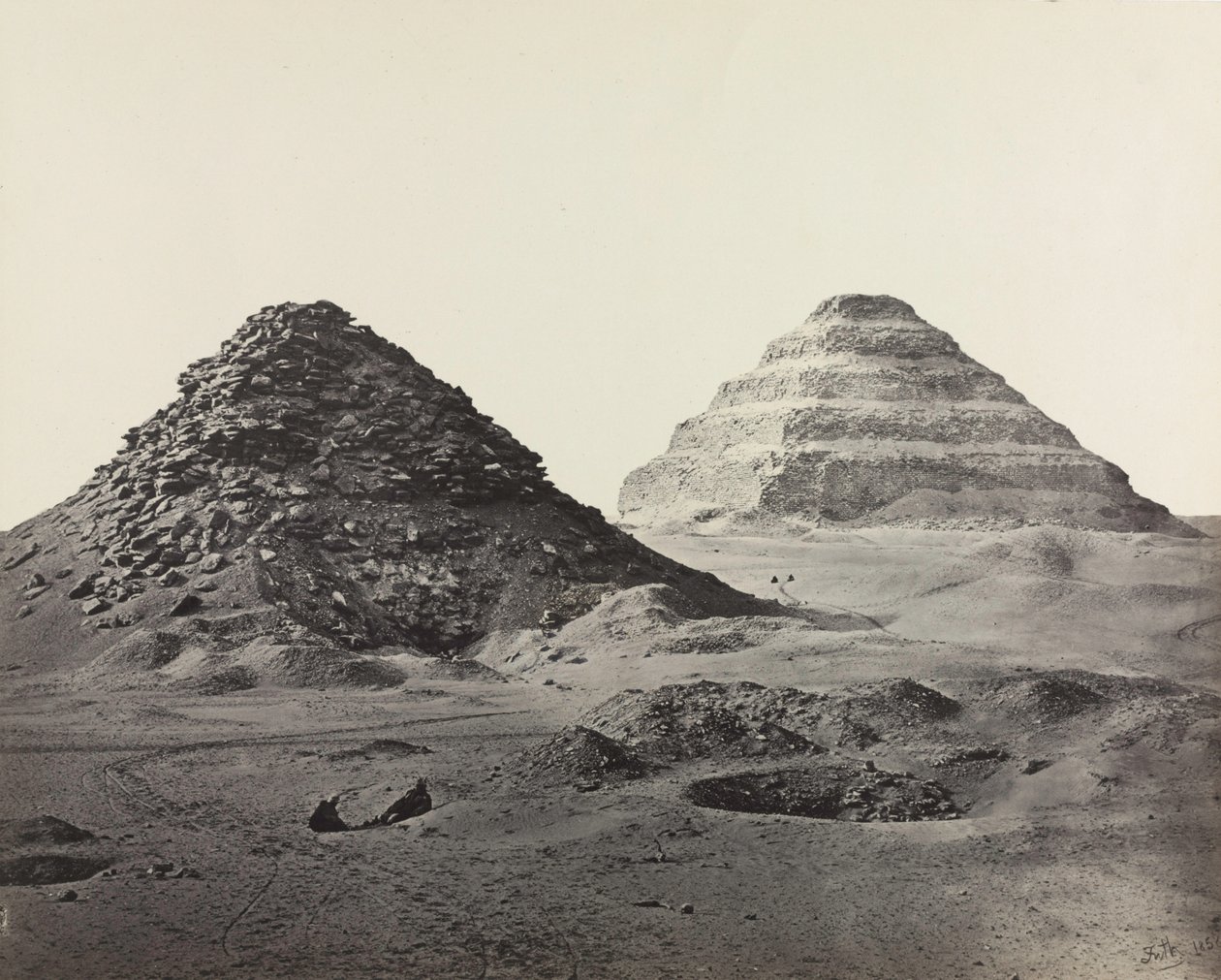 Les Pyramides de Saqqara, vues du nord-est - Francis Frith