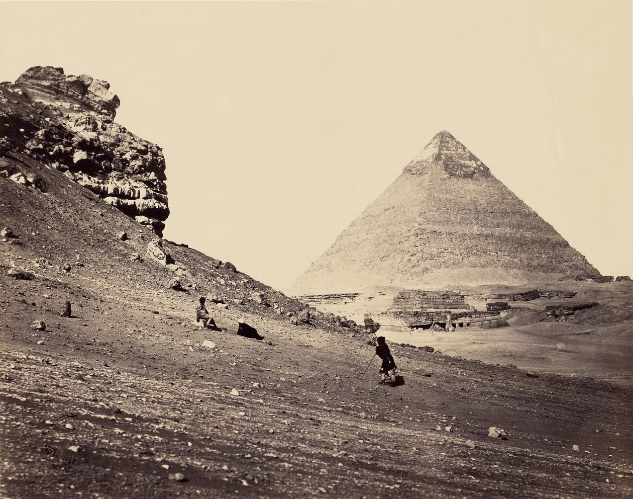 La deuxième pyramide vue du sud-est - Francis Frith