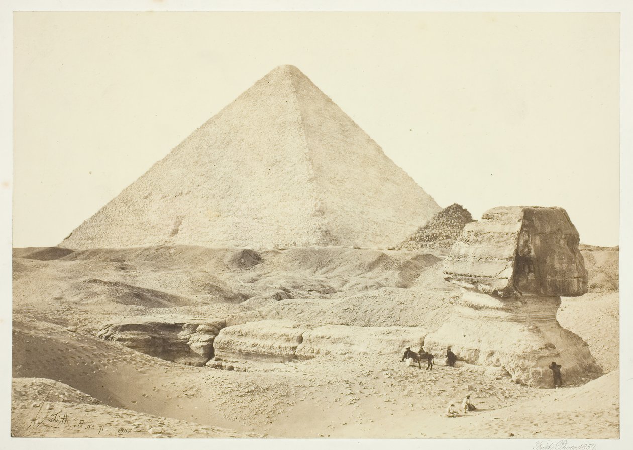 Le Sphinx et la Grande Pyramide - Francis Frith