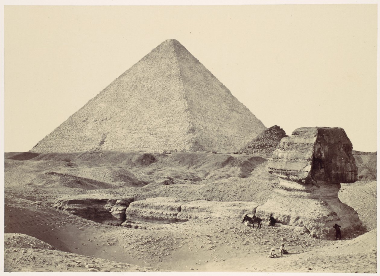 Le Sphinx et la Grande Pyramide, Gizeh - Francis Frith