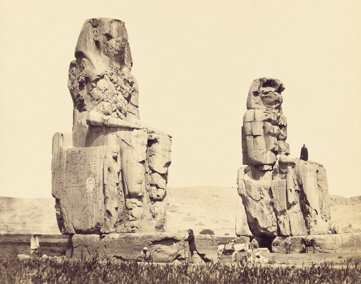 Les statues de la plaine, Thèbes - Francis Frith