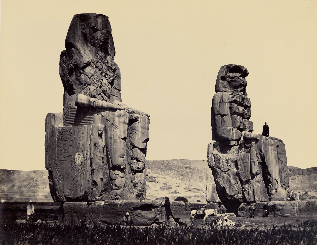 Les statues de la plaine, Thèbes - Francis Frith
