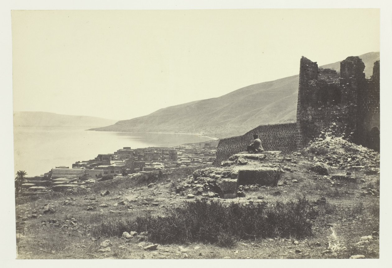 La ville et le lac de Tibériade, vus du nord - Francis Frith