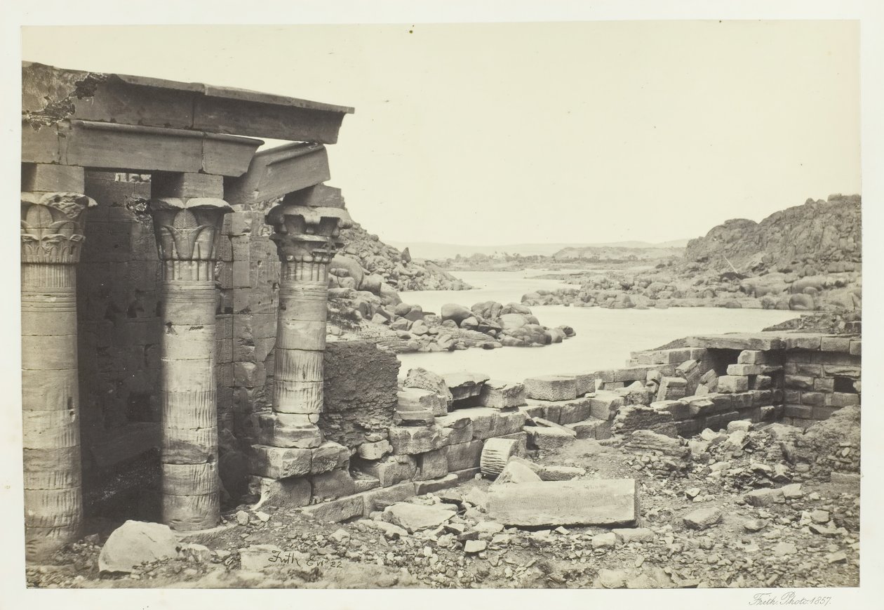 Vue de Philae, regardant vers le nord - Francis Frith