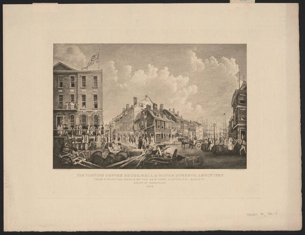 Tontine Coffee House sur Wall Street, New York - Francis Guy