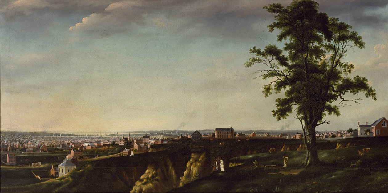 Vue de Baltimore depuis Chapel Hill, c.1803 - Francis Guy
