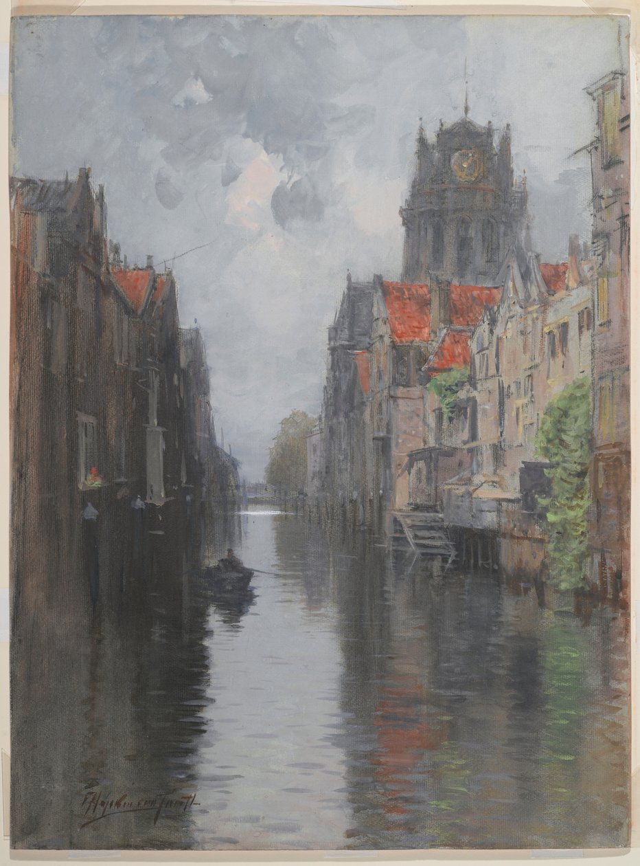 Derrière la Groote Kirk, Dordrecht, vers 1880 - Francis Hopkinson Smith